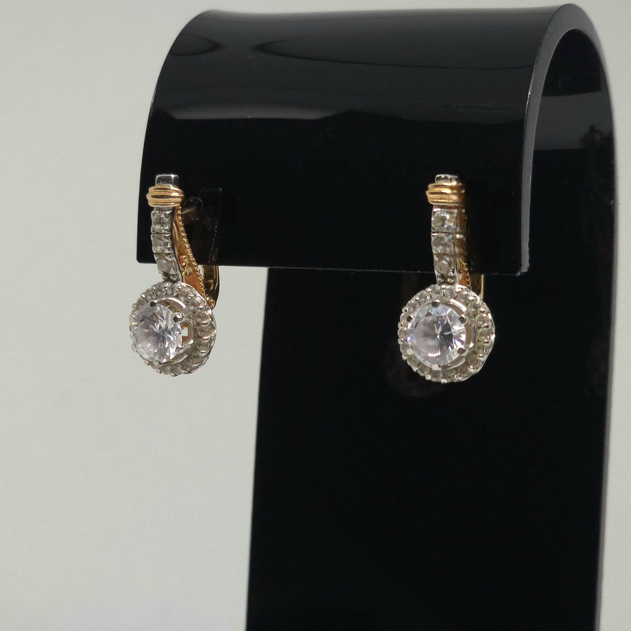 Златни обеци 585 (14K) с фианити – 6,09 гр. - Image 3