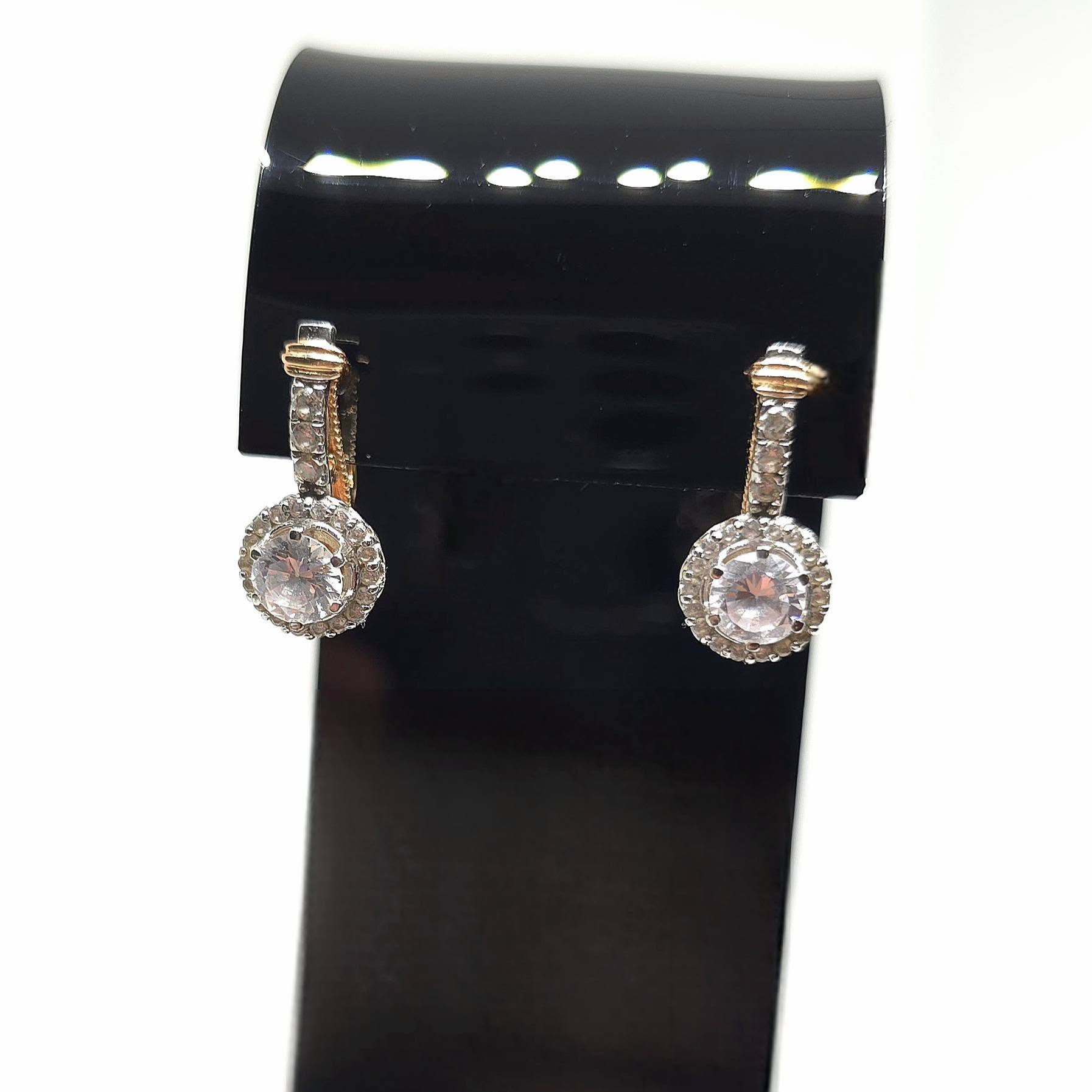 Златни обеци 585 (14K) с фианити – 6,09 гр. - Image 4