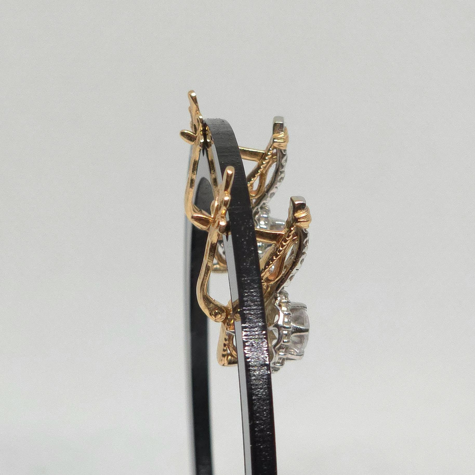 Златни обеци 585 (14K) с фианити – 6,09 гр. - Image 5