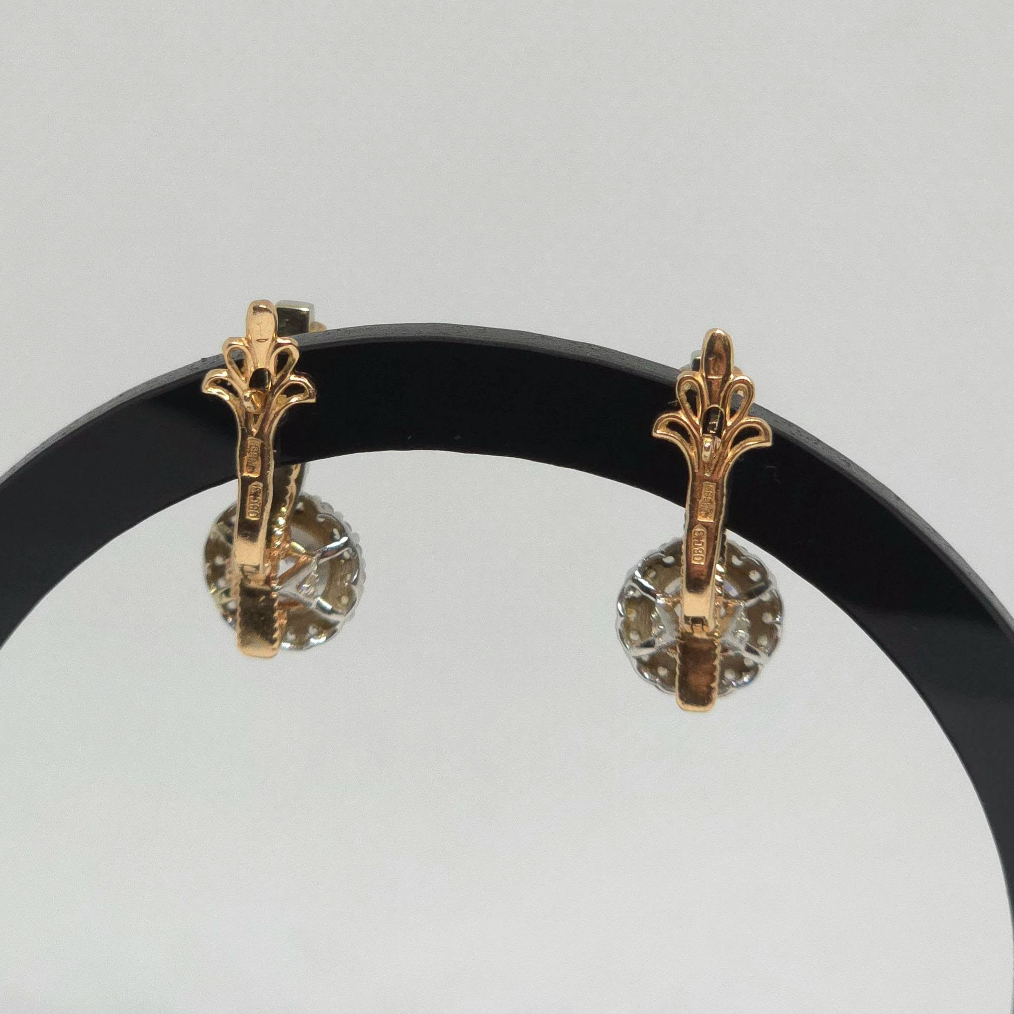 Златни обеци 585 (14K) с фианити – 6,09 гр. - Image 6